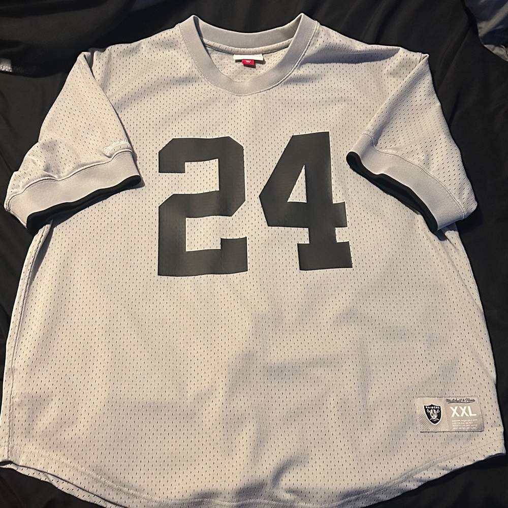 Mitchell & Ness Gray Raiders Mesh Jersey